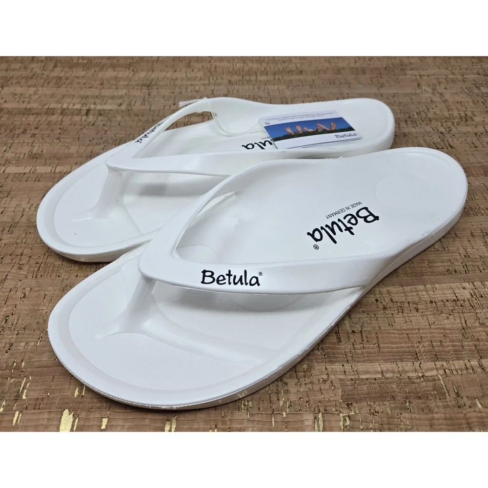 Betula by Birkenstock Energy White EVA Thong Sandals Mens 13 EU 46 New